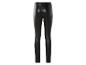 Schwarze Damen-Lederleggings.