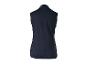 Dunkelblaue ärmellose Weste mit Stehkragen, Rückansicht