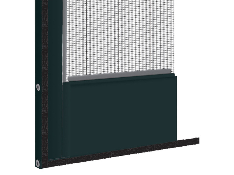 Gehe zu Vollbildansicht: LIVARNO home Alu-Insektenschutztür, 100 x 210 cm, mit Trittschutz, anthrazit, 2er Set - Bild 3