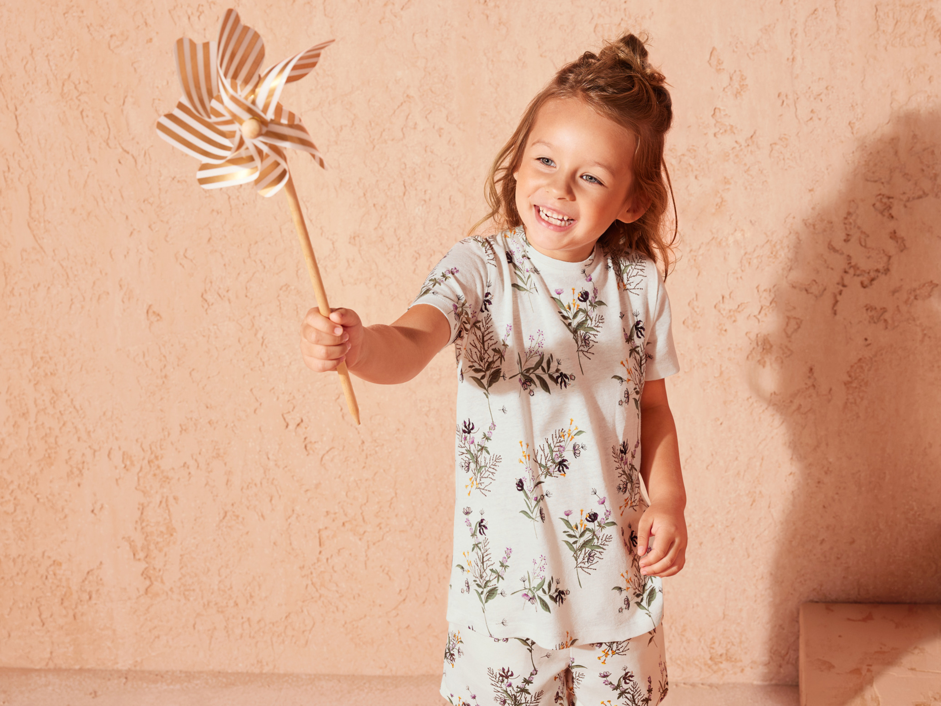 Thumbnail - lupilu® Kleinkinder/Kinder T-Shirt, 2 Stück (Pink/Weiß, 98/104)