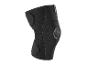 Schwarze Neopren-Kniebandage mit Nahtdetails und einem Gelkissen zur Unterstützung.