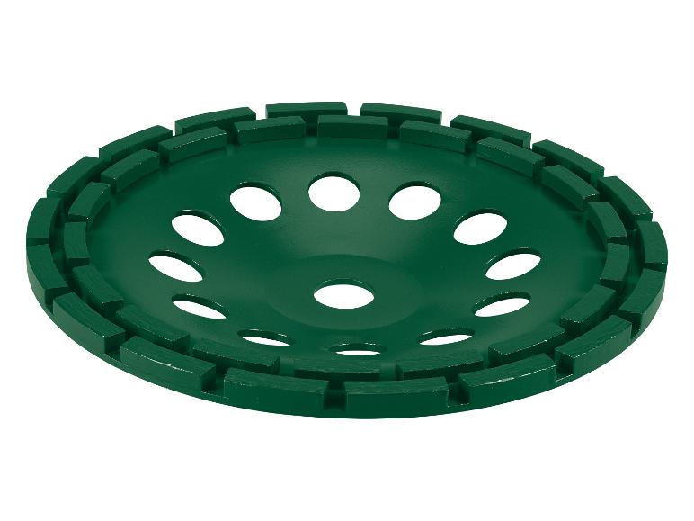 Grüne Diamantschleifscheibe zum Schleifen von Beton.