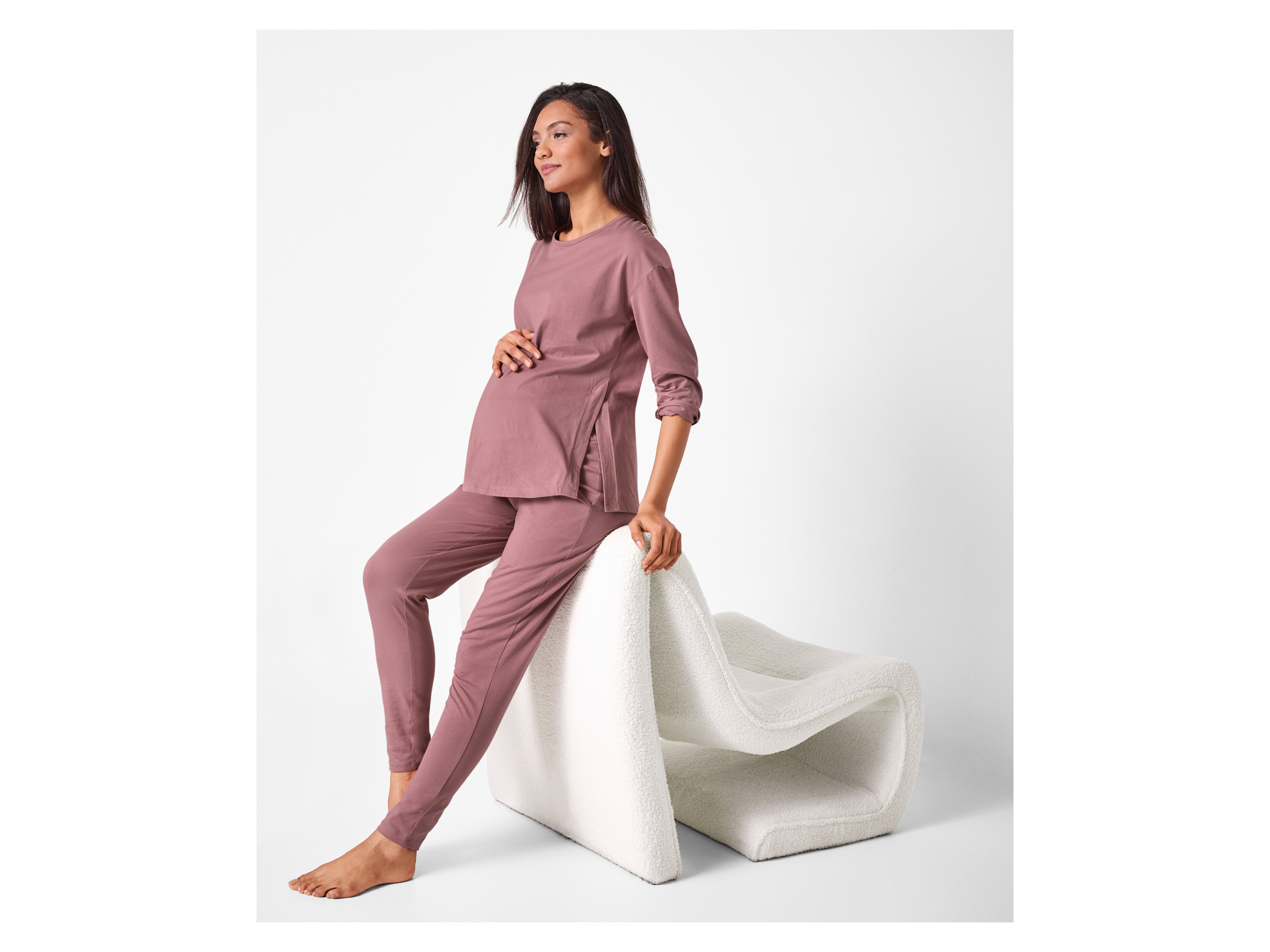 ESMARA® Damen Umstandspyjama (Rosa, XS(32/34)) – Bild 2 von 4