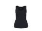 Schwarzes geripptes Damen-Tanktop.