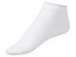 Weiße, strukturierte Socke für Sport oder Freizeit.