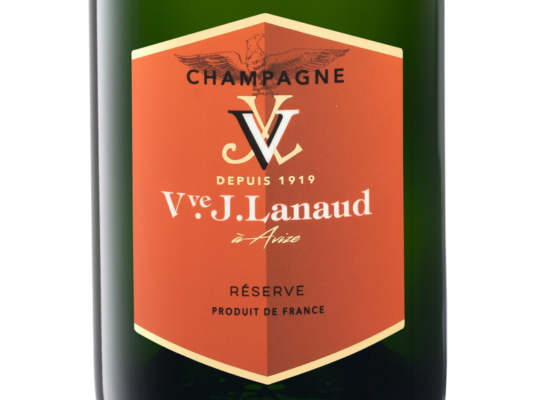 Gehe zu Vollbildansicht: Veuve J. Lanaud Cuvée de Réserve brut, Champagner - Bild 2