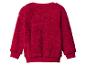 Rotes Langarm-Fleece-Sweatshirt mit Rippbündchen