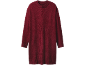 Roter Langarmpullover mit Rundhalsausschnitt und geripptem Saum.