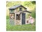 Smoby Spielhaus für Kinder, rustikaler Stil, Outdoor-Spiel.