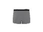 Graue Boxershorts mit schwarzem Gummibund.