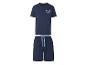 Stitch Pyjama: marineblaues T-Shirt und Shorts.