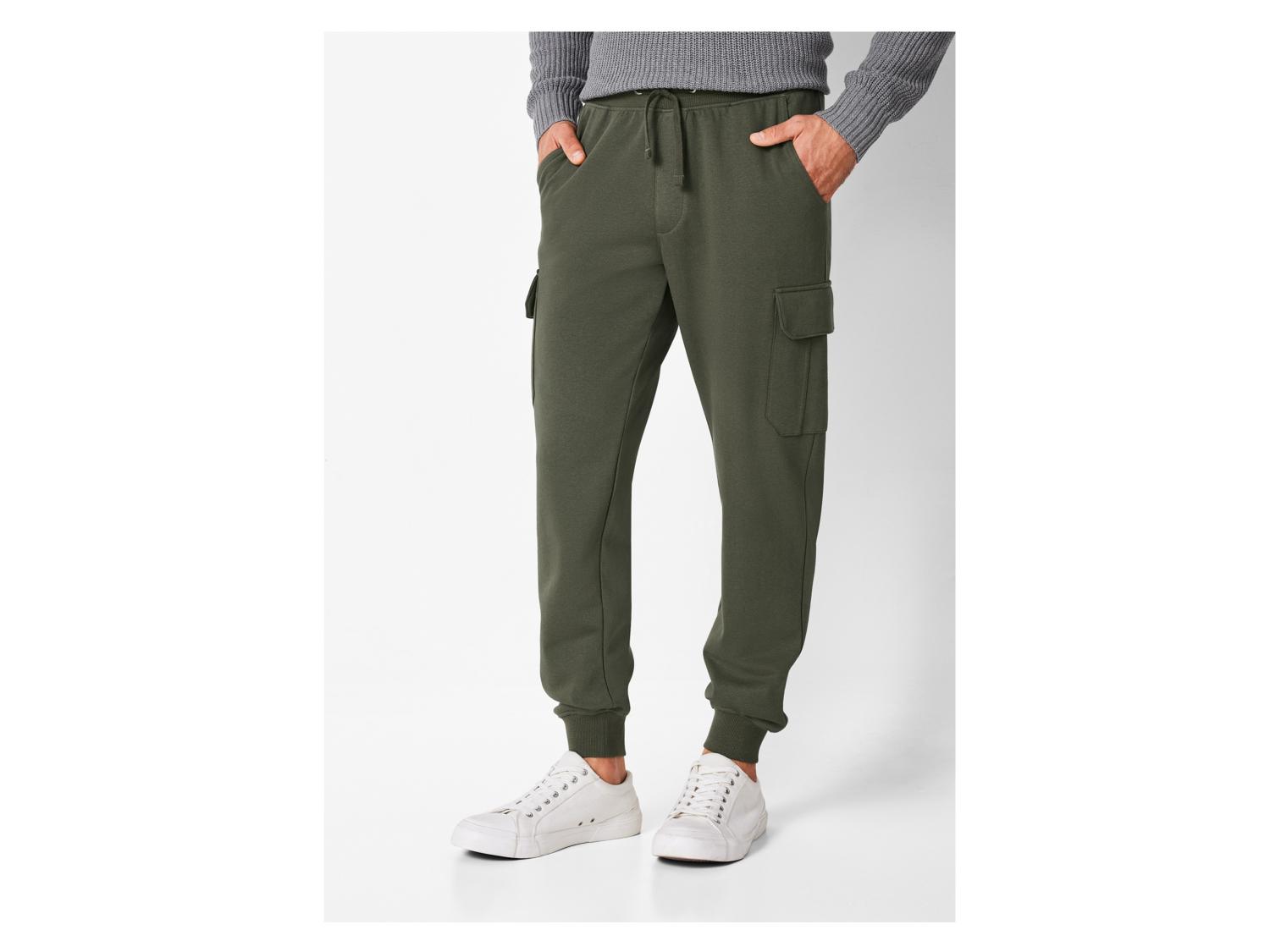 Herren Sweathose Mit Fleece-Futter – Gerades Bein, Cargo-Taschen, Baumwolle, Für Laufen & Lounge