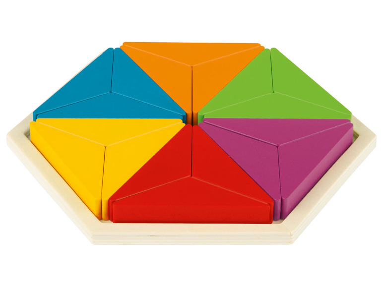 Gehe zu Vollbildansicht: Playtive Regenbogen Legespiel Blume / Kreis / Tangram / Hexagon - Bild 12