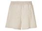 Beige Shorts mit elastischem Bund.