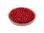 Himbeertarte in einer Glasform