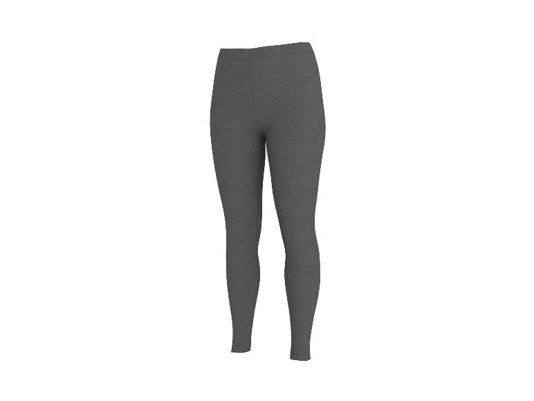 Dunkelgraue Damen-Leggings in voller Länge auf weißem Hintergrund