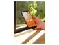Hand hält Smartphone mit Smart-Lighting-App und Text 'SMART+'.