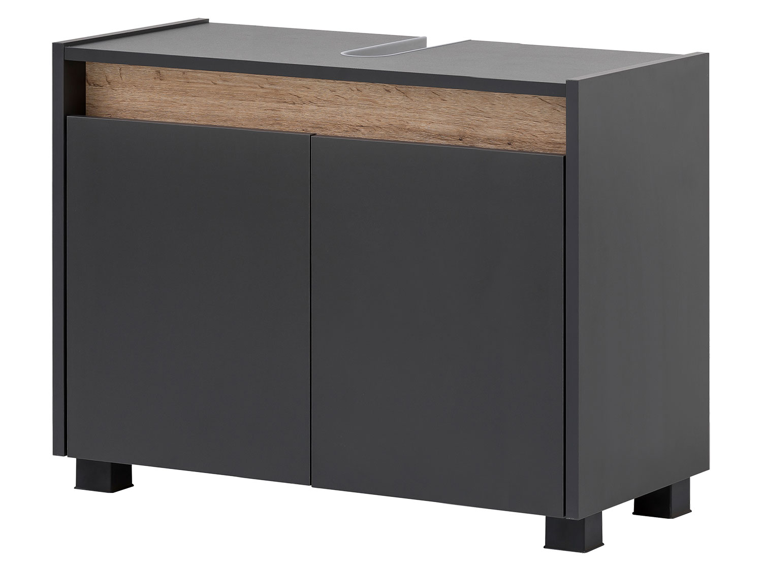 Schildmeyer Waschbeckenunterschrank Cosmo (Anthrazit, Breite 80 cm) | 04027181112649