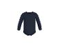 Dunkelblauer Langarm-Babybody.