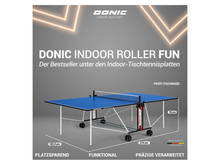 Gehe zu Vollbildansicht: DONIC Tischtennisplatte Indoor Fun - Bild 3