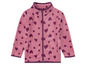 Rosa Fleecejacke mit Herzprint