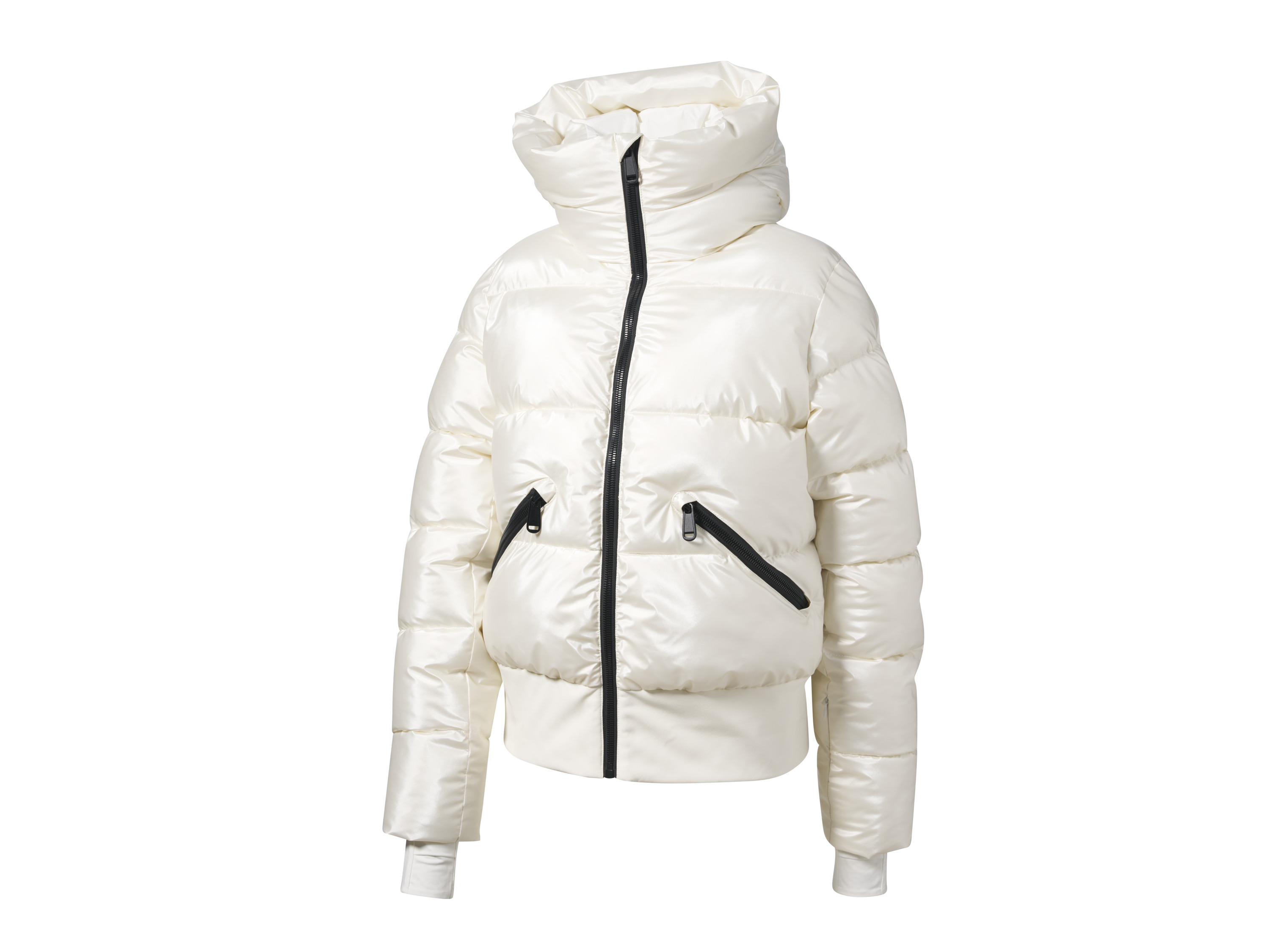 CRIVIT Damen Skijacke Glamour (Weiß, L(44/46)) | 04335814001452