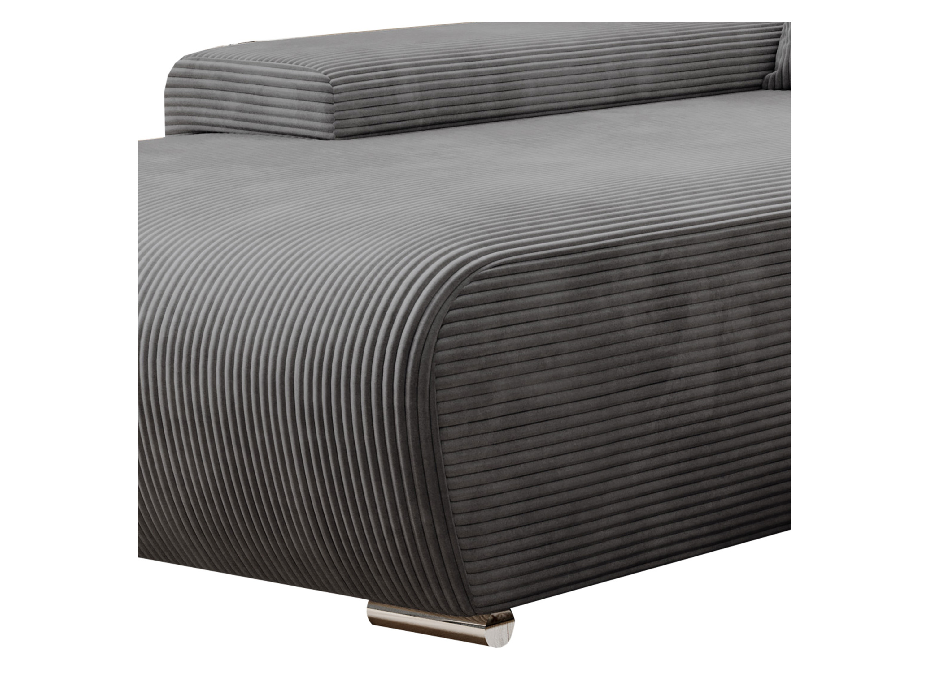 Thumbnail - Juskys Sofa Iseo mit Ottomane (Links, Dunkelgrau)""