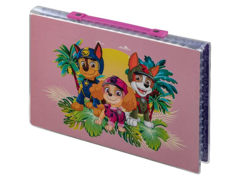Paw Patrol Federmappe, rosa mit tropischem Muster.