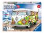 Ravensburger 3D Puzzle eines Volkswagen T1 Busses im Hippie-Stil.