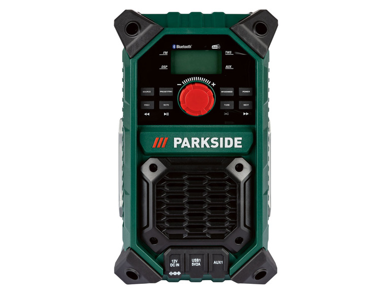PARKSIDE® Akku-Baustellenradio »PBRA 20-Li B2« V und Akku Netzbetrieb, 12 20 oder / V Ladegerät ohne