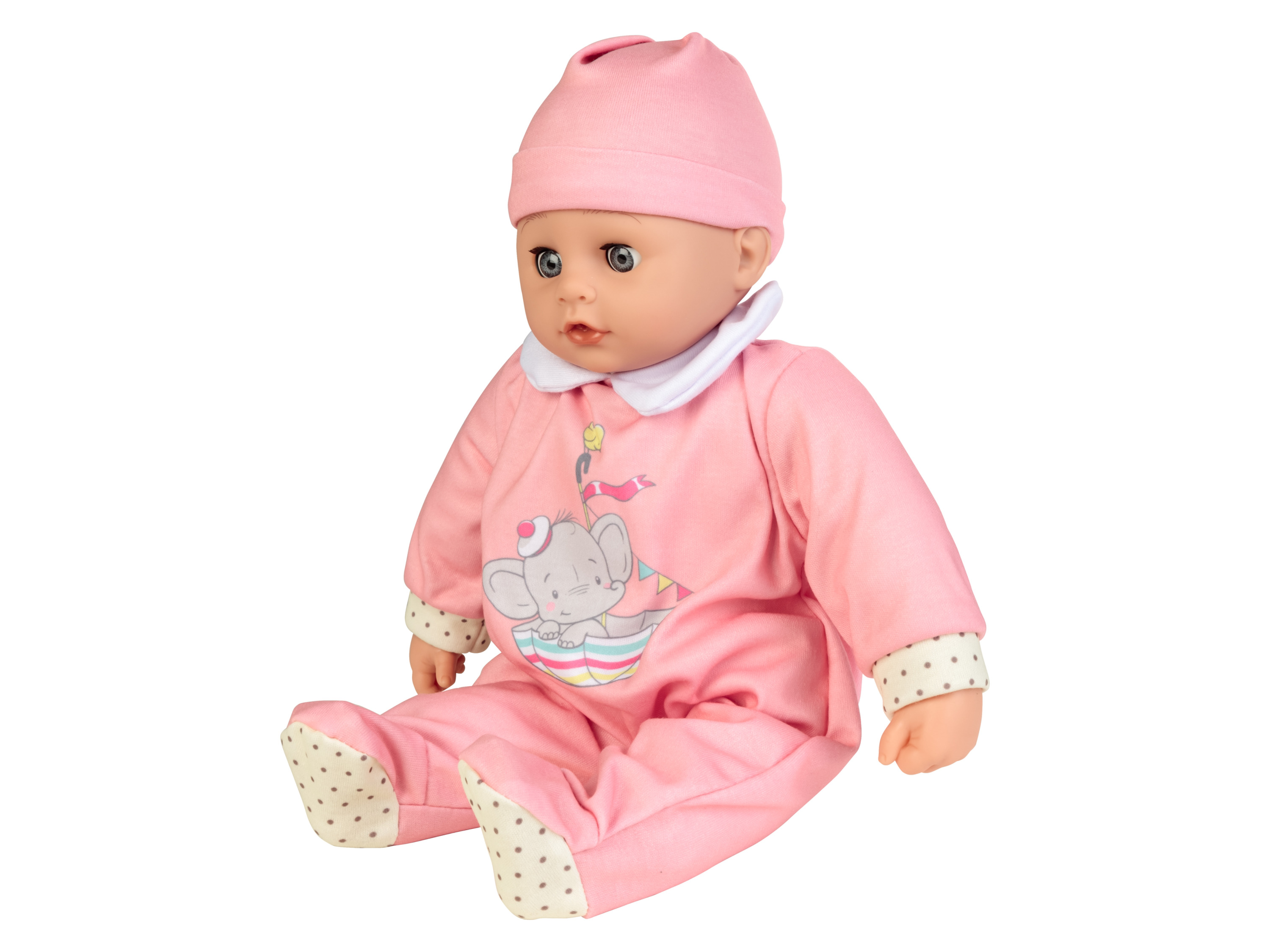 Thumbnail - Playtive Babypuppe Kim mit Sound 38cm (Rosa)
