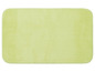 Eine hellgrüne Badezimmermatte.