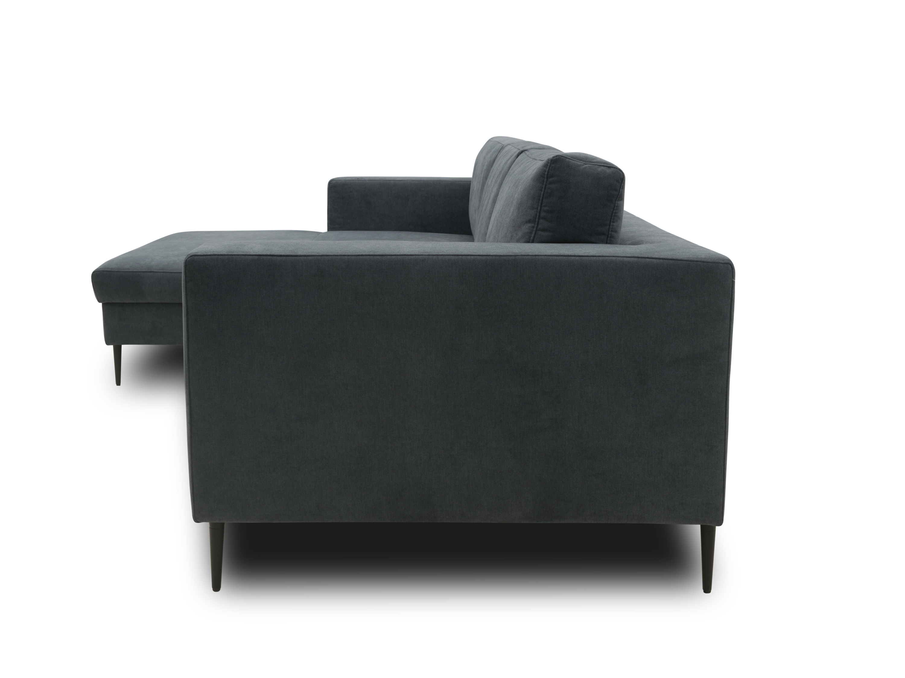 Thumbnail - Domo Ecksofa »Modica«, mit Longchair (davorstehend links,173x329cm, Dunkelgrau)