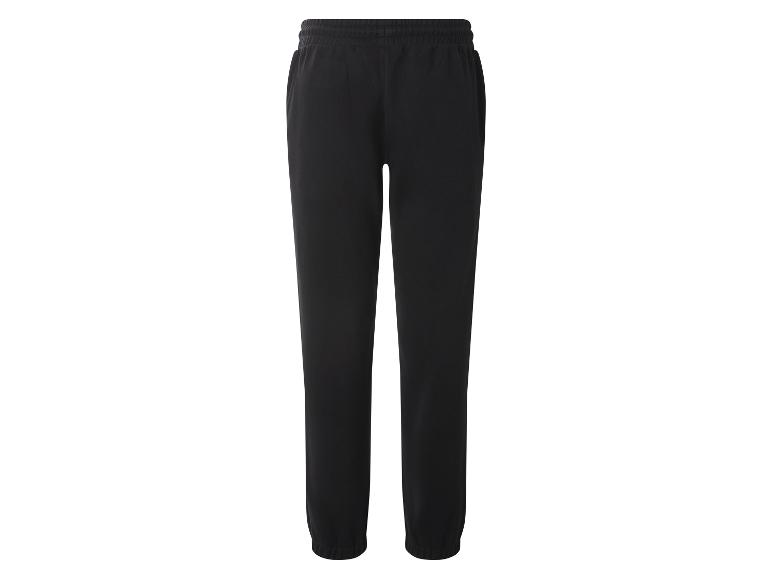 Schwarze Jogginghose mit elastischem Bund und Bündchen.