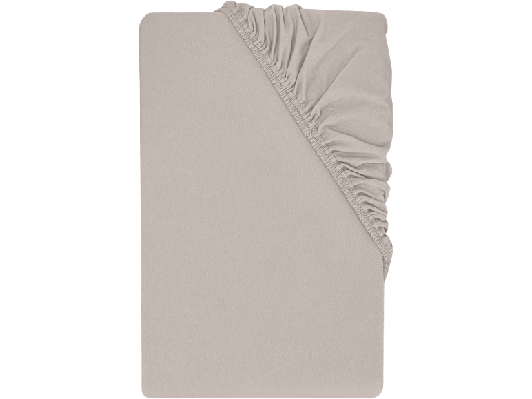 Taupefarbenes Jersey-Spannbettlaken