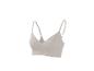 Hellbeiger gerippter Bralette mit verstellbaren Trägern.