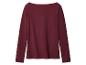 Bordeauxrotes Langarmshirt mit U-Boot-Ausschnitt
