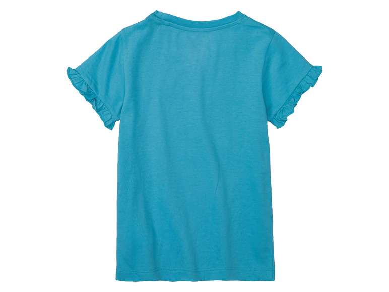 Gehe zu Vollbildansicht: Kinder Mädchen T-Shirts, 2 Stück, mit Rüschen am Ärmelabschluss - Bild 5