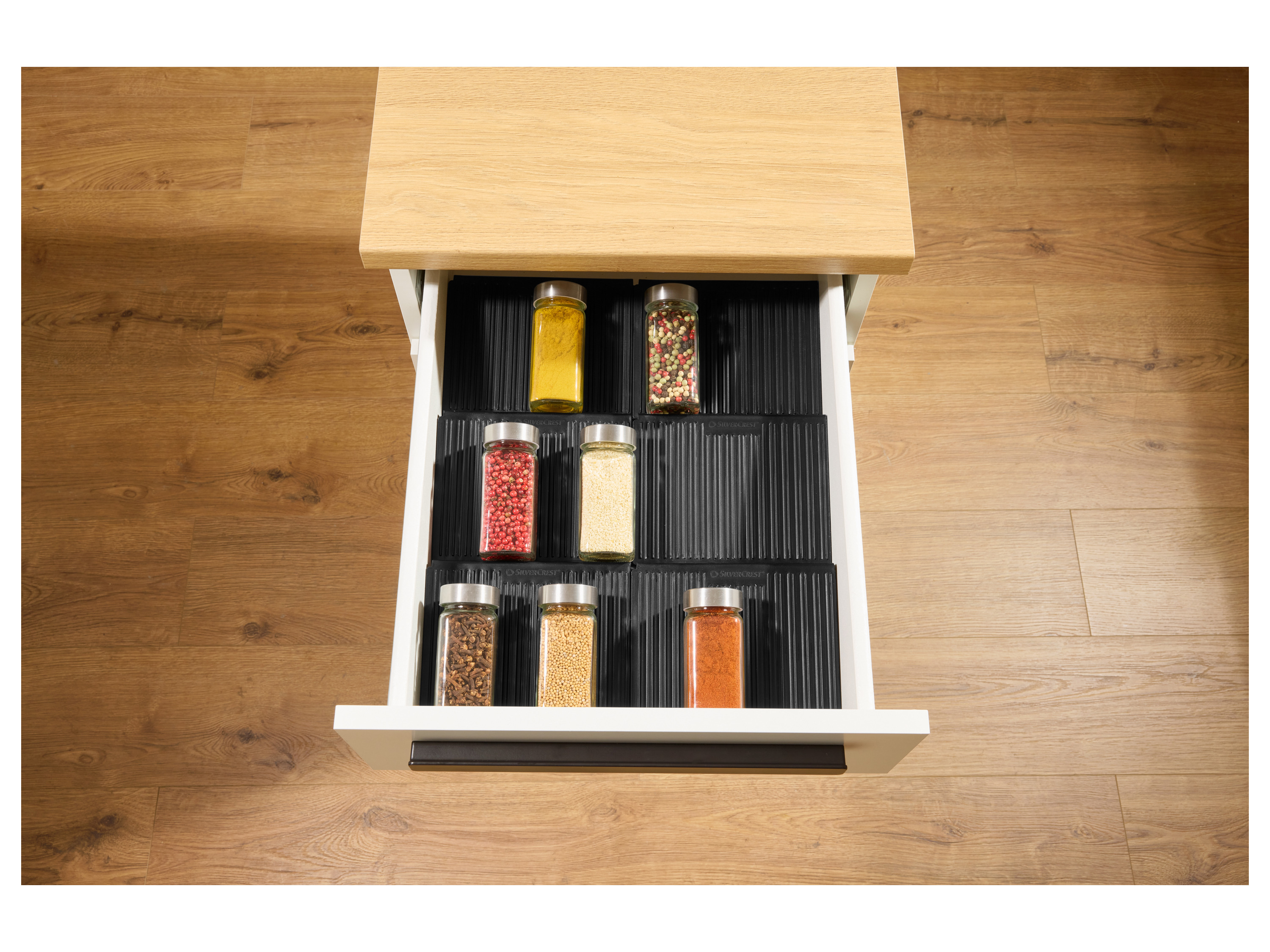 SILVERCREST® Gewürzgläser-Schubladeneinsätze / Küchenmesser-Schubladeneinsatz – Bild 4 von 4