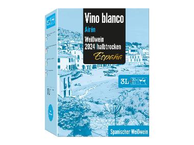 Vino Blanco Airén 3-l-Bag-in-Box halbtrocken, Weißwein 2024