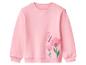 Rosa Kinder-Sweatshirt mit Schmetterlings- und Blumenapplikationen