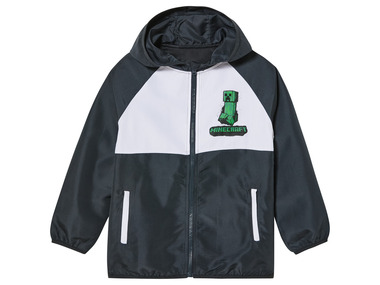 Minecraft - Kinder Windjacke mit Print (anthrazit/weiß, 110/116)