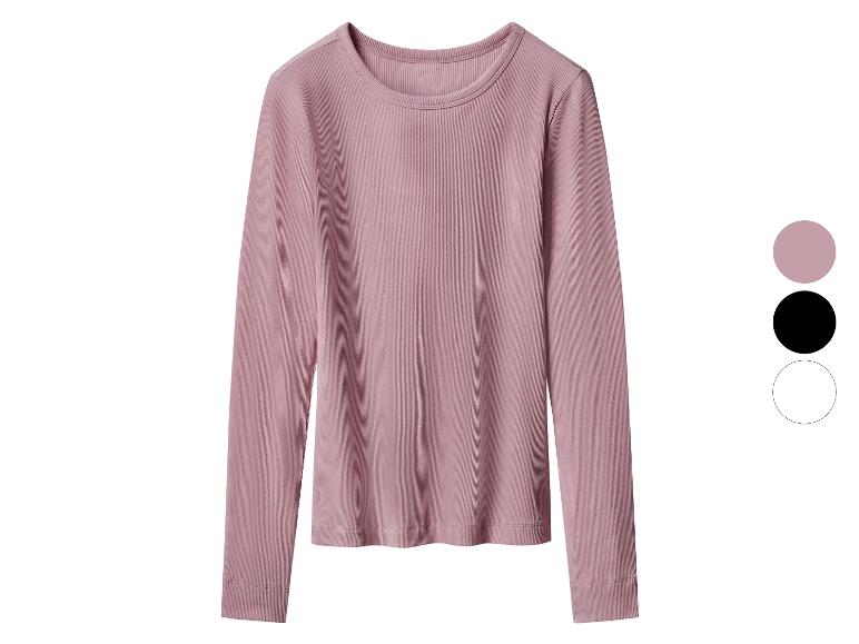 Rosa geripptes Langarmshirt