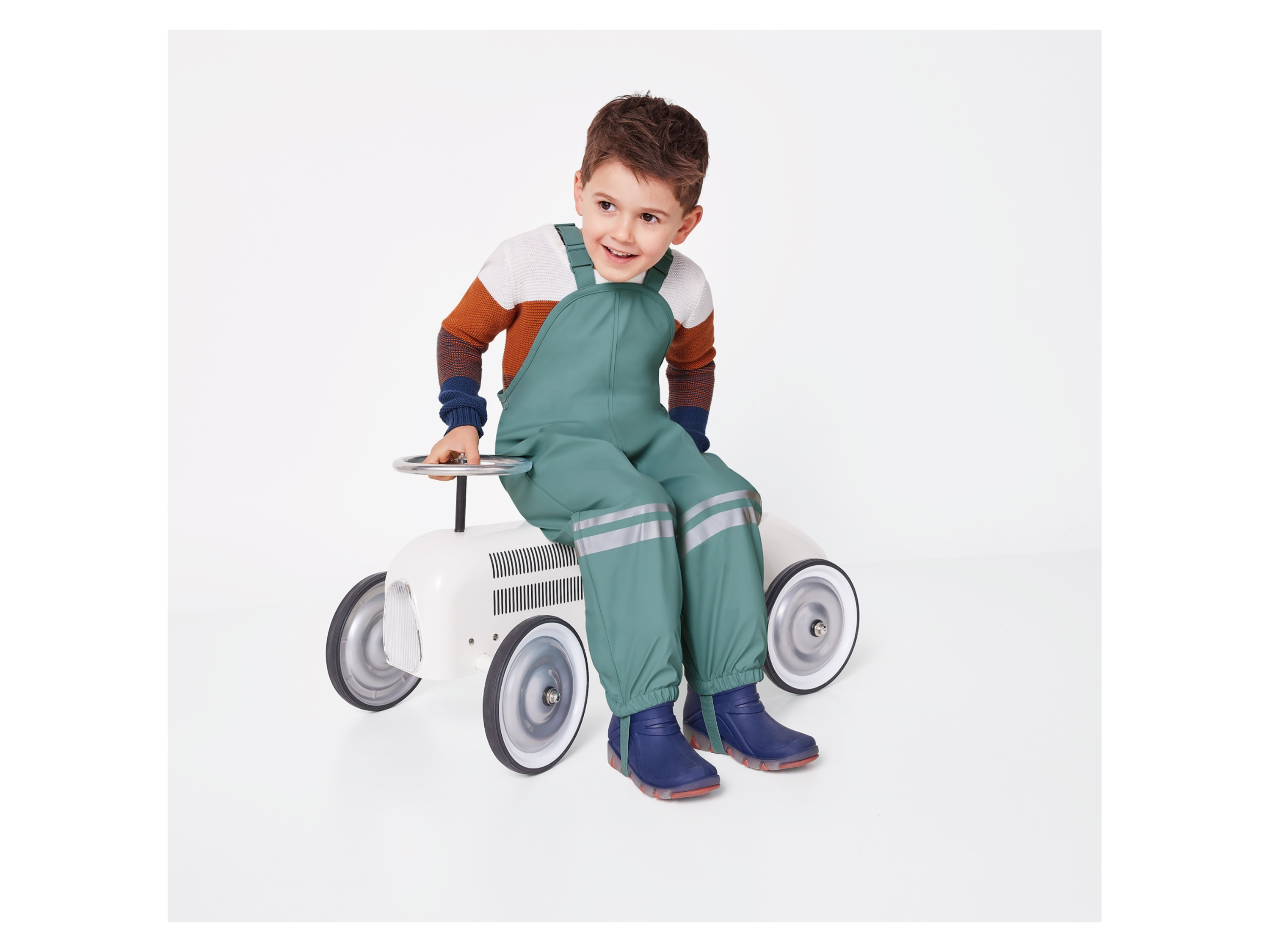 LUPILU® Baby Kleinkinder Matsch- und Buddel-Latzhose, gefüttert (Petrol, 98/104) – Bild 2 von 4
