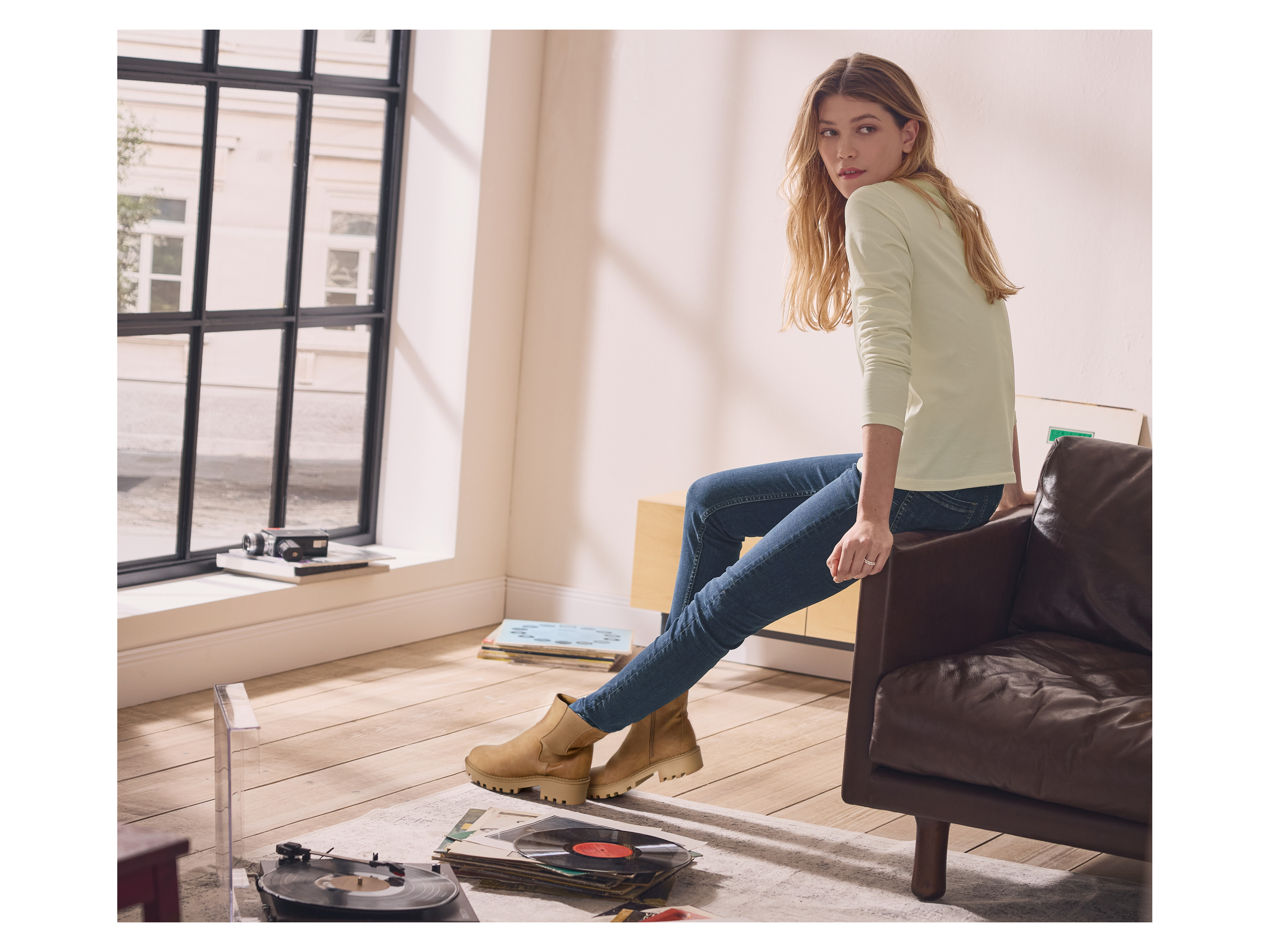 Thumbnail - esmara® Damen Jeans, Super Skinny Fit, mit Po-Push-up-Effekt, normale Leibhöhe (Blau, 38)