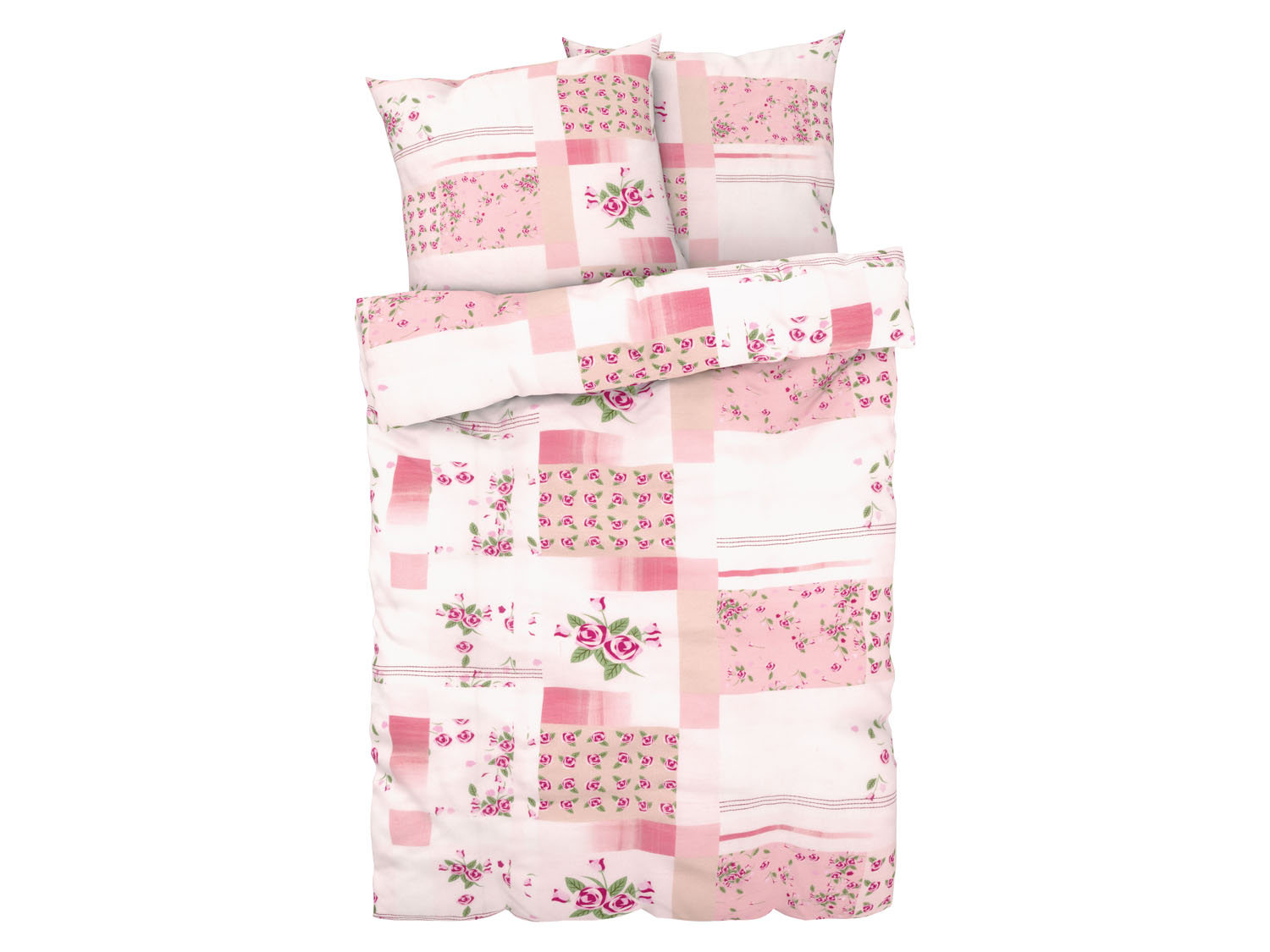 LIVARNO home Seersucker-Bettwäsche, 200 x 220 cm (Blumen/rosa) | 04052916071625