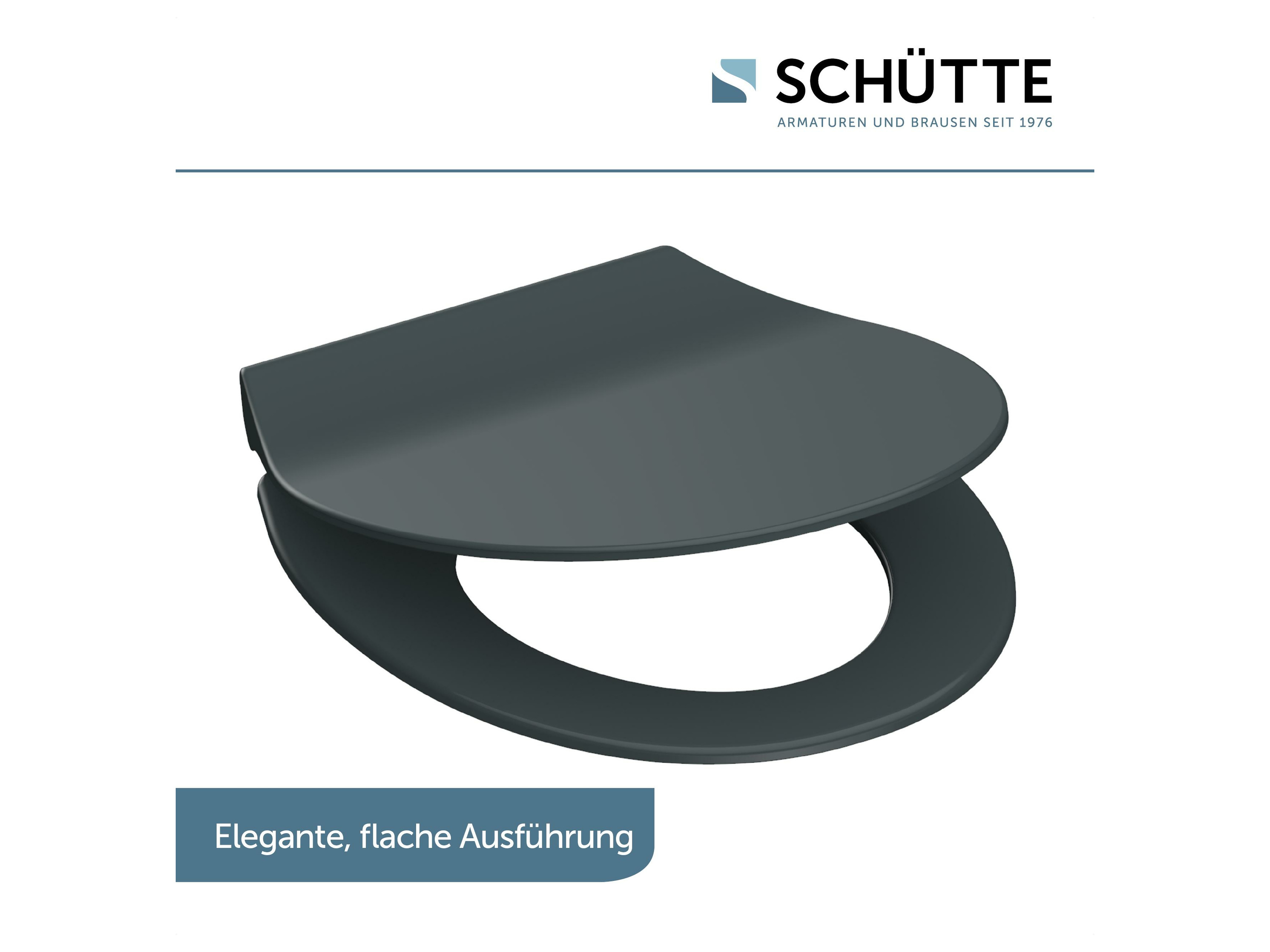 Schütte WC-Sitz SLIM, Duroplast, Absenkautomatik, Schnellverschluss, besonders flache Form – Bild 2 von 4