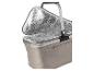 Faltbarer grauer Kühlkorb mit Aluminiumgriff und isoliertem Innenraum