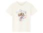 Weißes Kurzarm-T-Shirt mit einem Cartoon-Hund und dem Text „Believe it. Be it!“