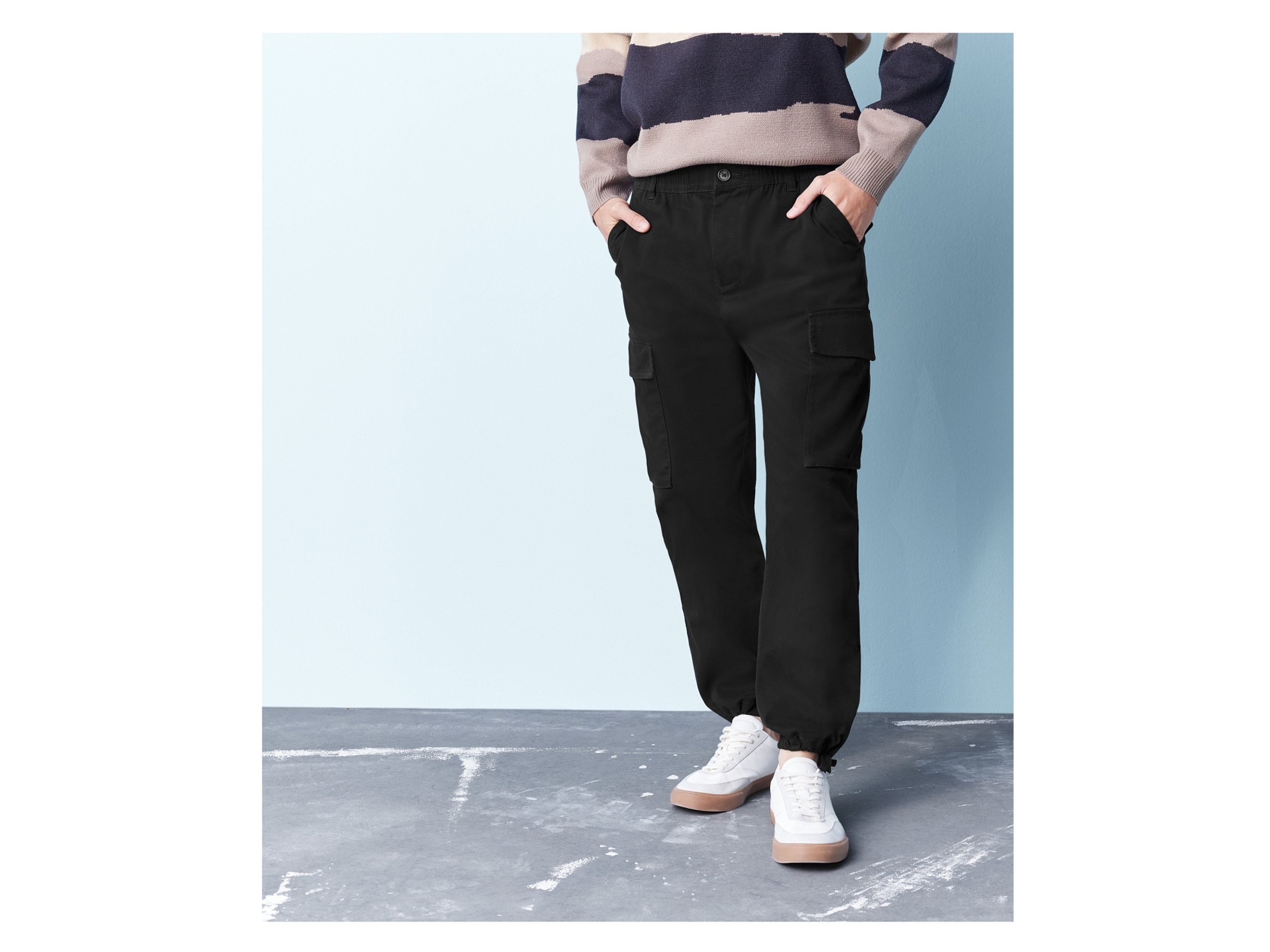 LIVERGY® Herren Hose Cargo (Schwarz, M (48/50)) – Bild 2 von 4